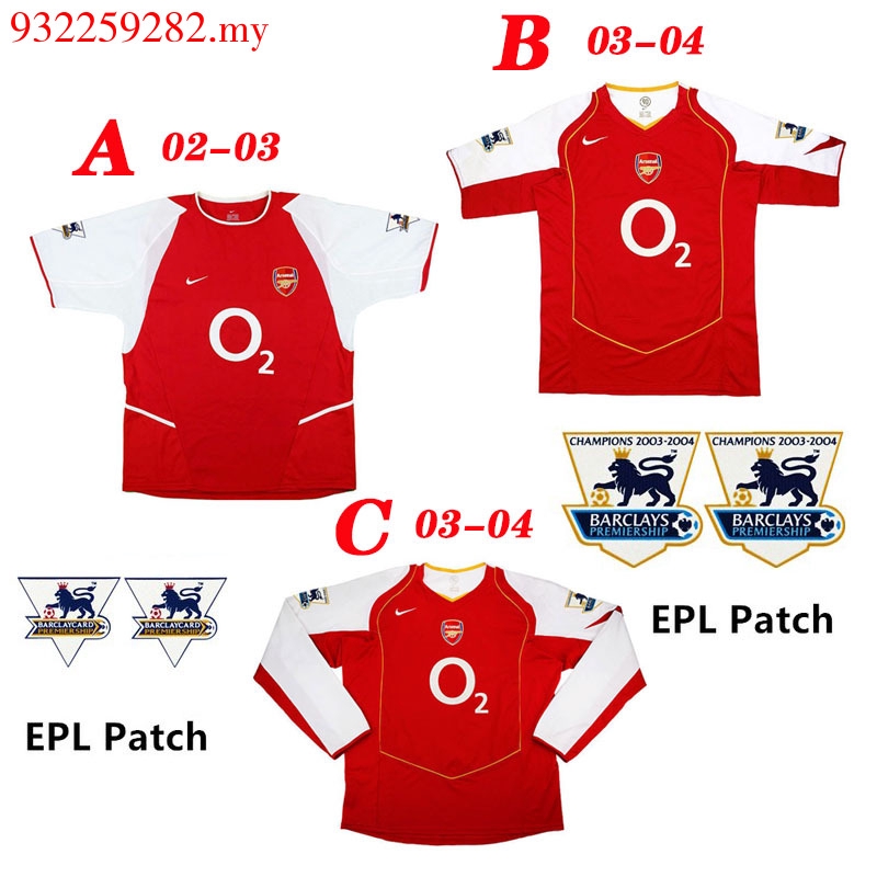 arsenal 2002 jersey