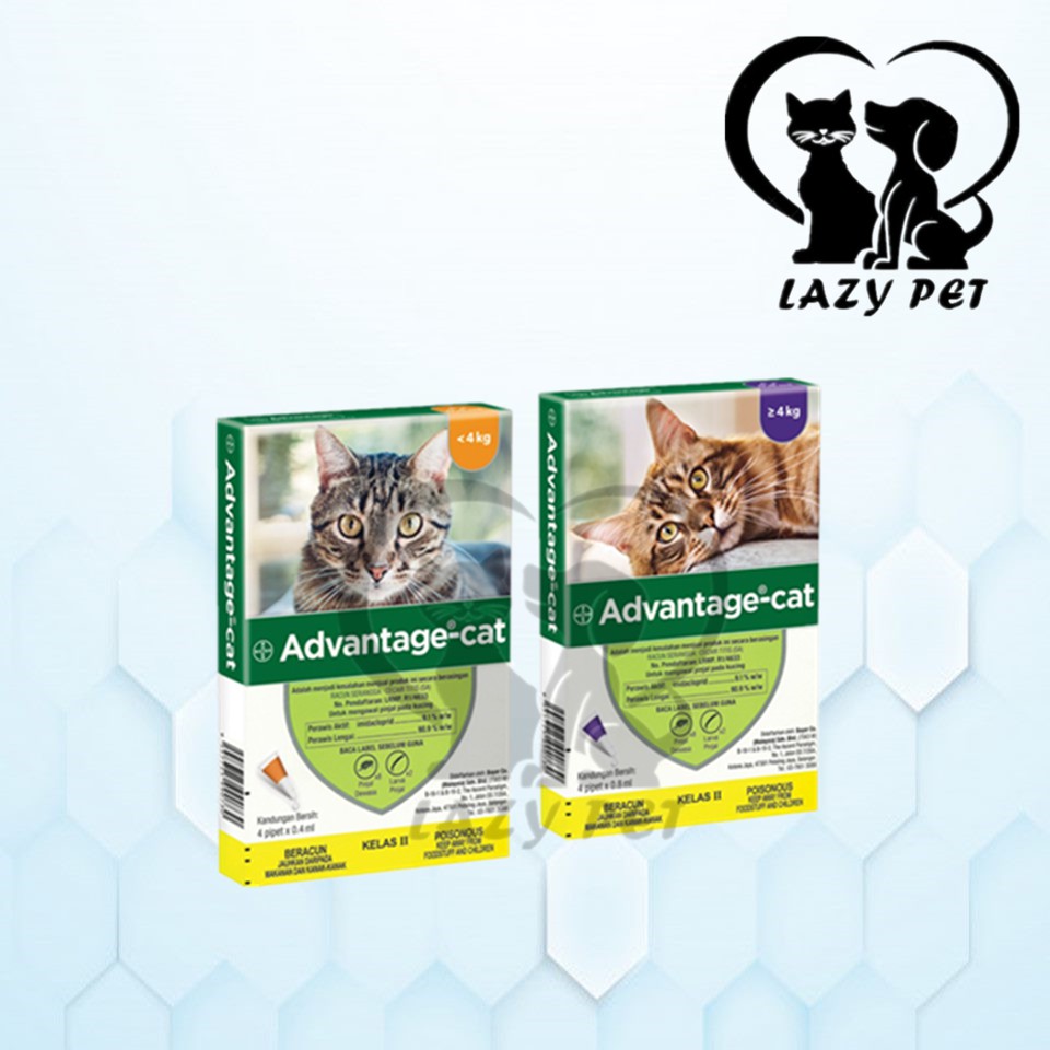 Bayer Advantage Cat Spot On  S (0.4ml x 4 pipet) / M (0.8ml x 4 pipet