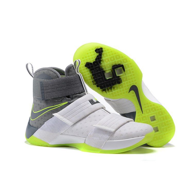 green and white lebrons
