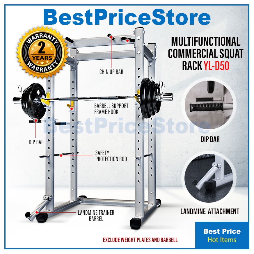 BPS Multifunction Smith Machine Chin Up Dip Tower Station Squat Rack
