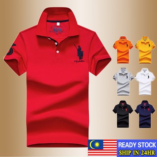 READY STOCK Men Polo Shirt Summer Short Sleeve Polos Fashion Streetwear Plus Size Tops Male Cotton Sports Casual Golf T Shirts Brand Collared Shirt