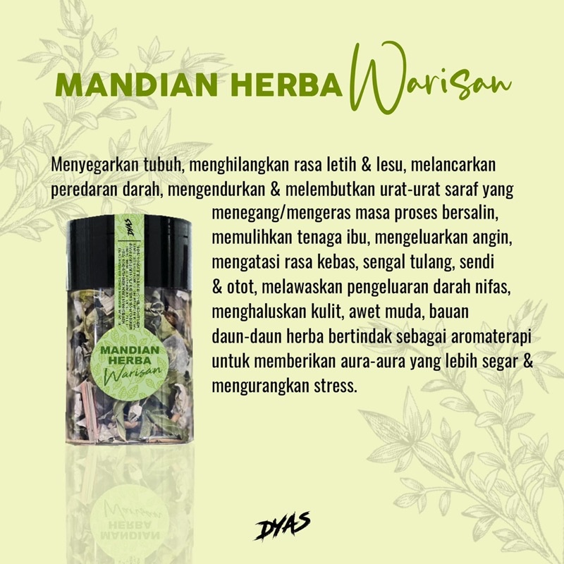 MANDIAN HERBA ( berpantang) + (sakit badan) + (angin dalam badan ...