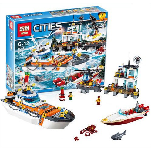 Lepin Cities 02081 Coast Guard Headquarter | Shopee Malaysia