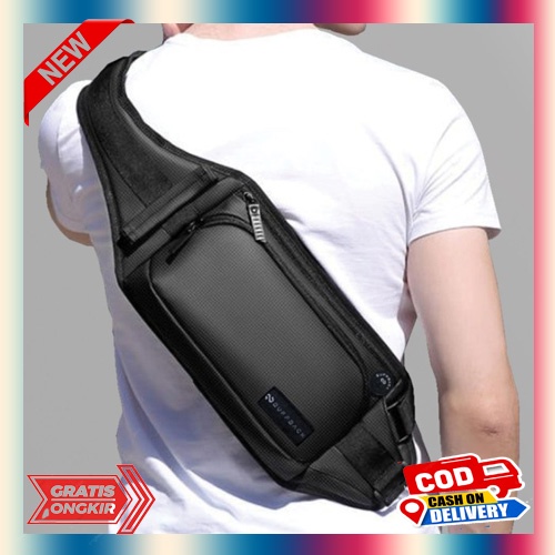 HITAM PRIA Small Bag Long Strap Side Strap casual slingbag Men Black