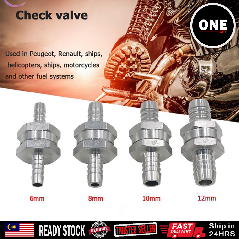 One Way Check Valve 6mm / 8mm / 10mm / 12mm Aluminium Alloy NonReturn