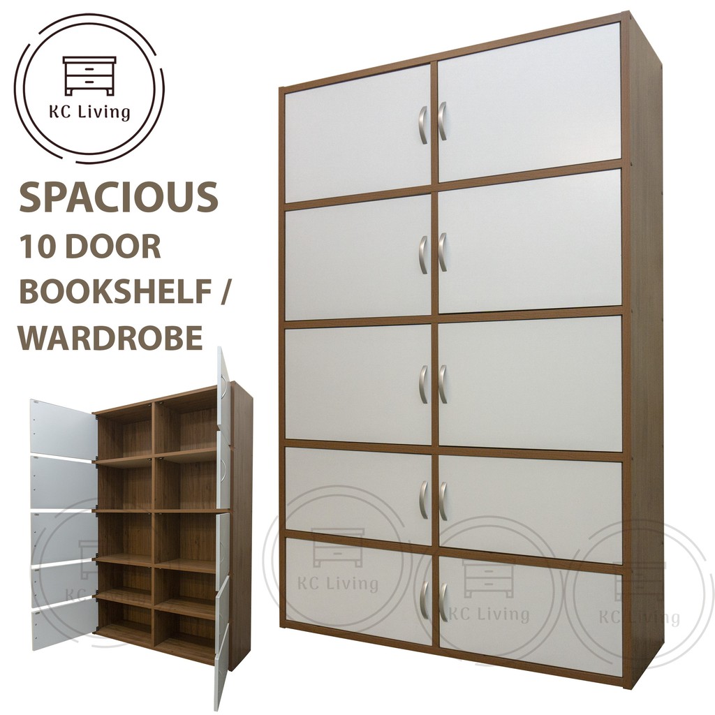 Kcl Spacious 10 Door Bookshelf Filling Cabinet Wardrobe