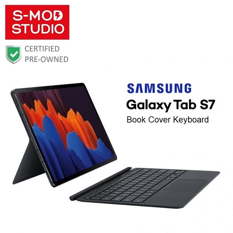 SAMSUNG Galaxy Tab S7 Book Cover Keyboard Certified PreOwned Unit