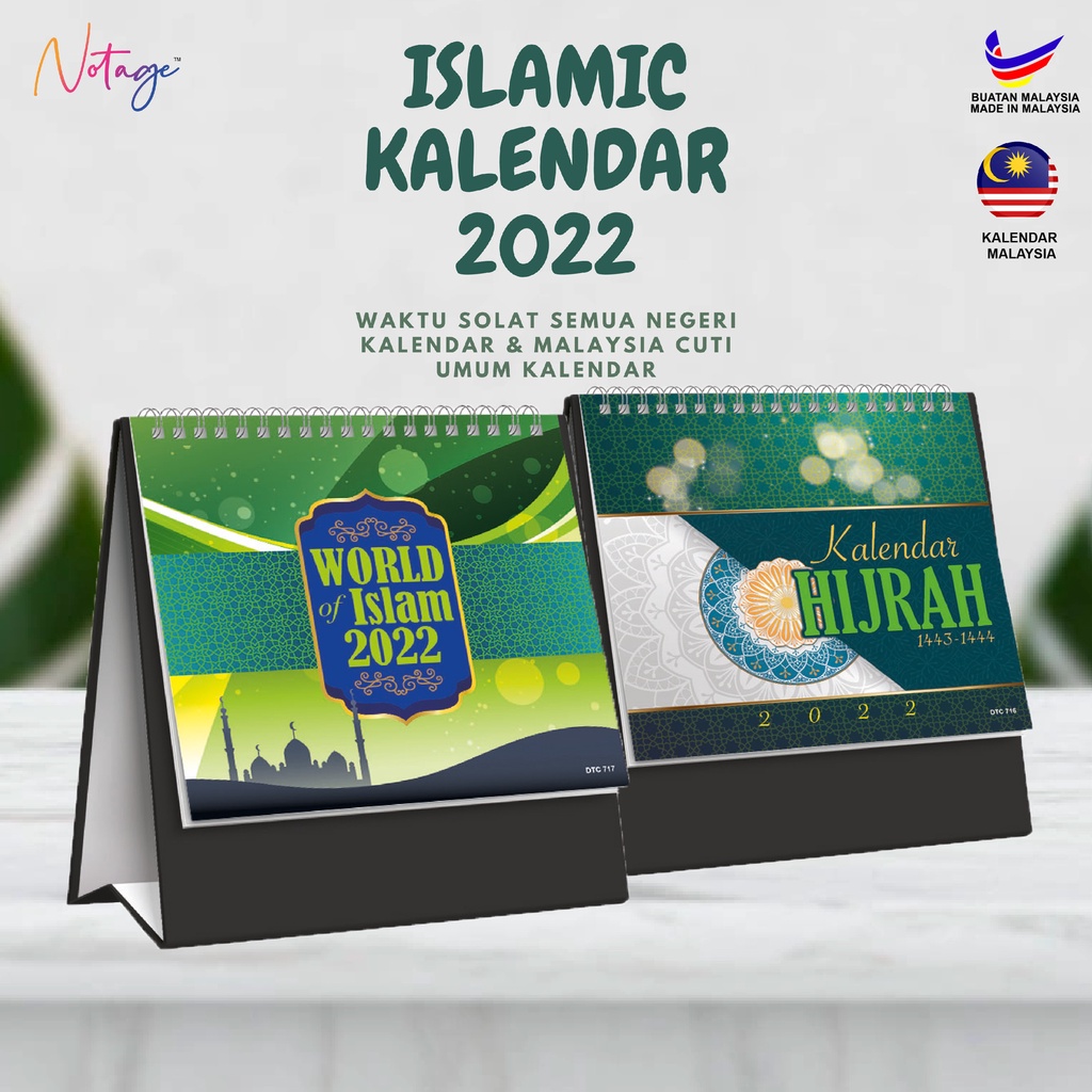 Malaysia Ready Stock] Year 2022 Table Calendar Desktop Flip Calendar Islamic / Kalendar Islam | Shopee Malaysia