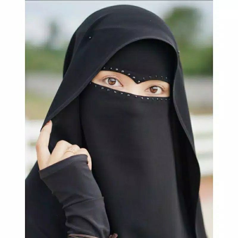 Niqab Eagle Sequin Veil Niqob Eagle Niqab Elang Payet Cadar Niqob Eagle Murah Shopee Malaysia