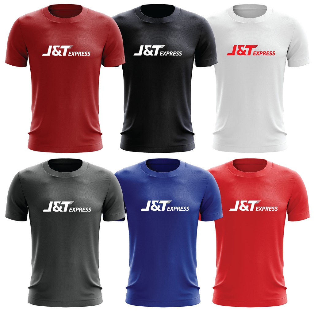 J&T EXPRESS Unisex Microfiber Round Neck Plain T-Shirt
