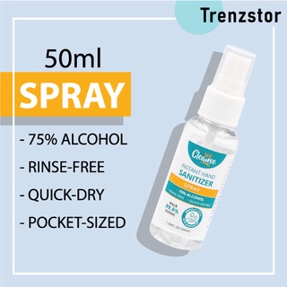 Cleanse360 Hand Sanitizer (50ml - Liquid / Spray) Alcohol sanitizer | Small pocket size | door Gift | Honeydew scent