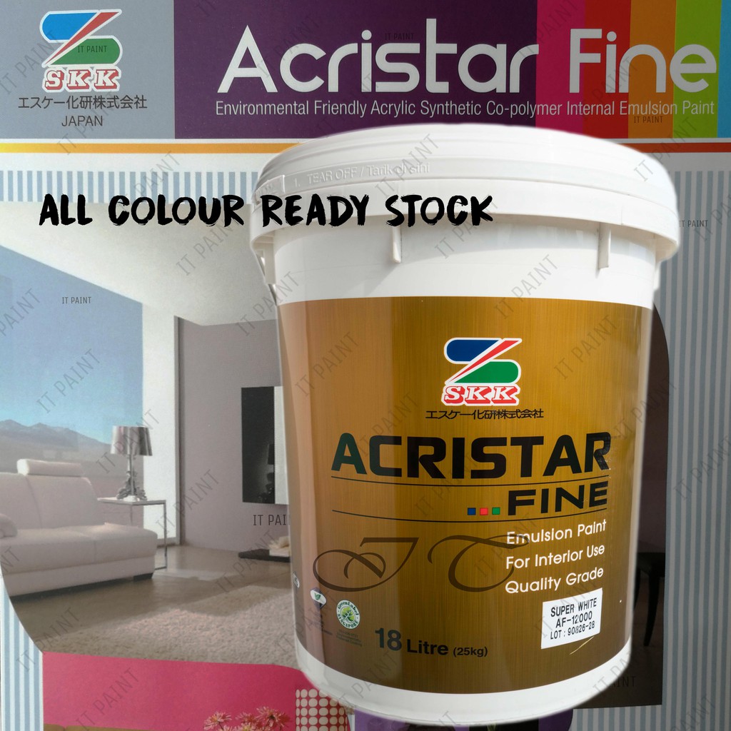 SKK Acristar Fine 18L Emulsion Paint for Interior Wall and Ceiling