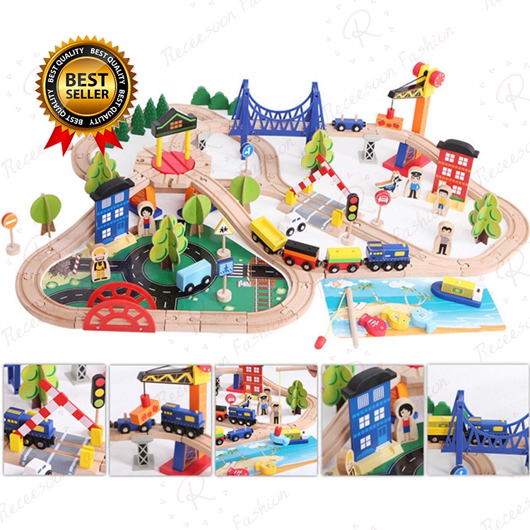kids wooden train