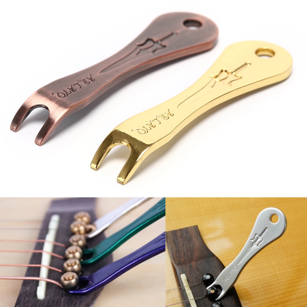 1PCS Stainless steel Acoustic Guitar String Nail Peg Pulling Puller Bridge Pin Remover Handy Tool