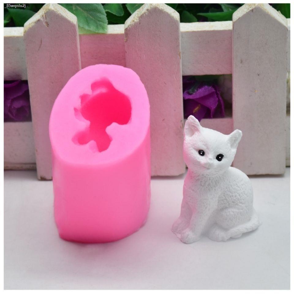 beer☁Cetakan kucing kartun tiga dimensi yang comel diy fondant 