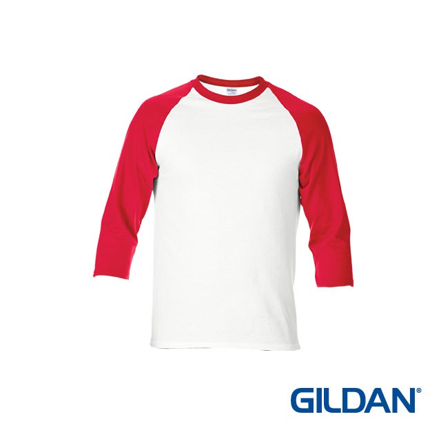 red raglan shirt