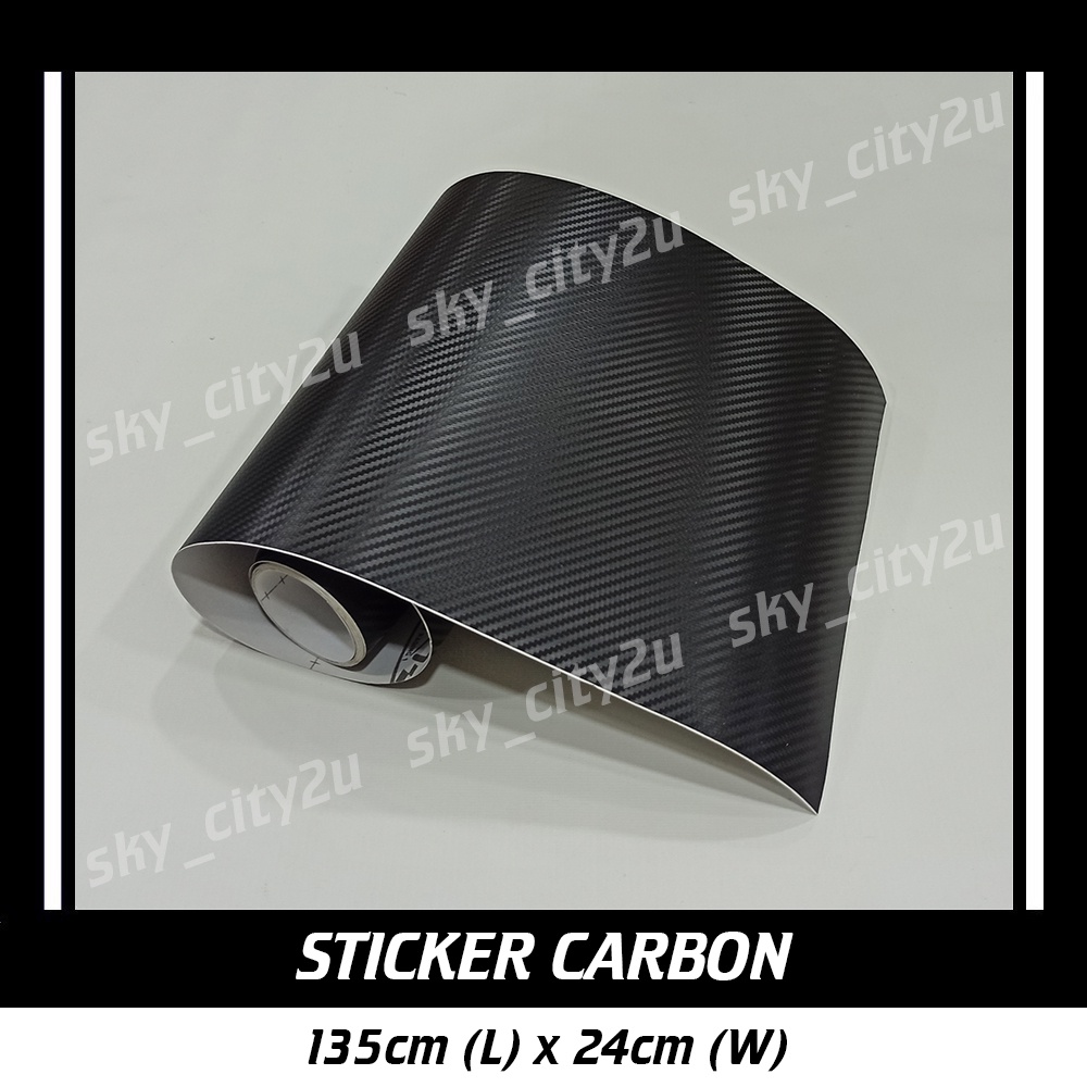 Windscreen Carbon Sticker 135cm Front / Rear Car Windscreen Windshield