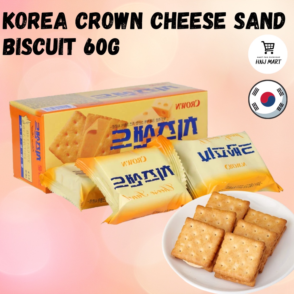 Korea Crown Cheese Sand Biscuit 60g Cheese Sandwich