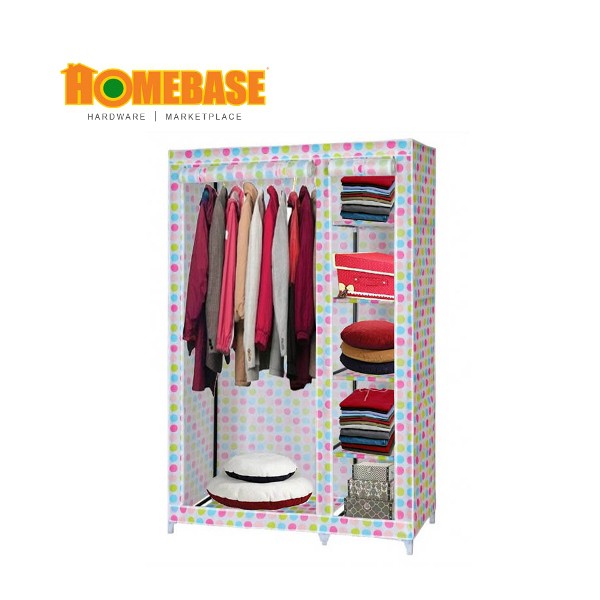 Homebase Modern Roll Up Curtain Clothes Wardrobe Jh F8005