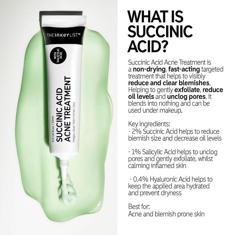 the inkey list succinic acid blemish treatment 15ml