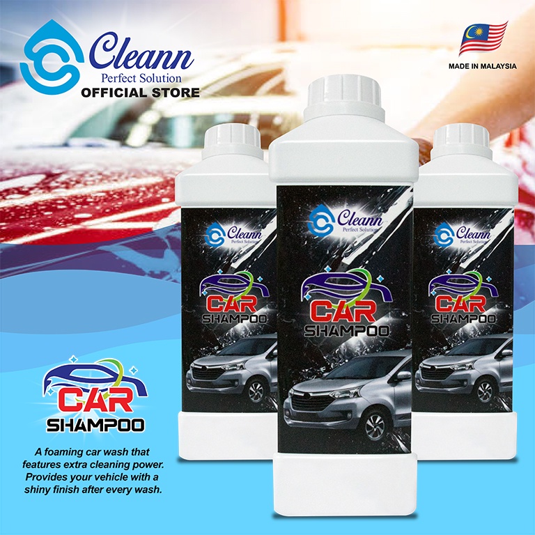 Cleann Wash Car Wash Shampoo 1L for Car Wash & Household Bubble Wash