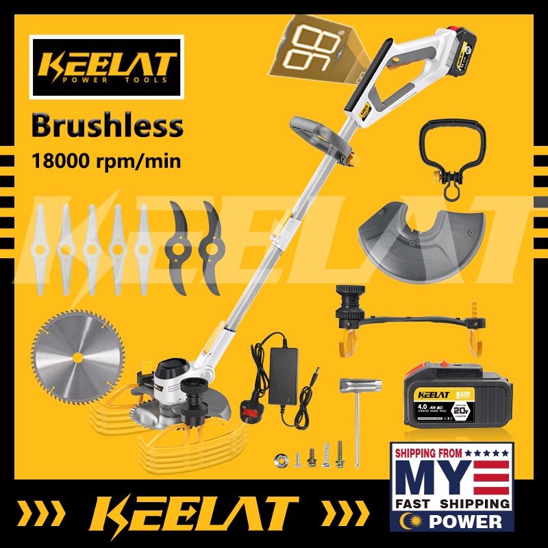 Keelat 6 Cordless Mesin Rumput Bateri Lawn Mower Electric Grass