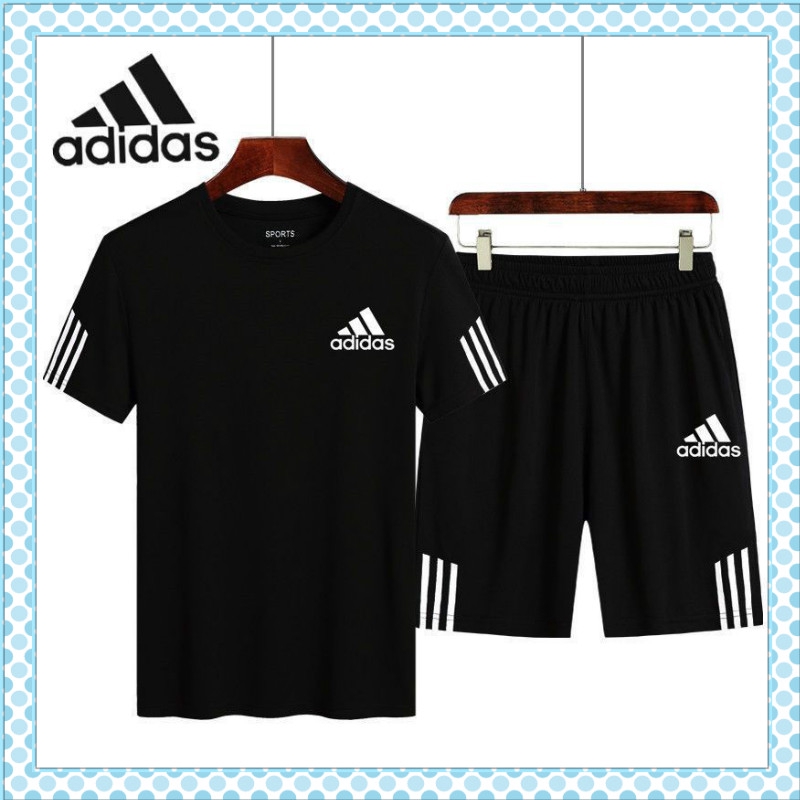 mens adidas t shirt and shorts set