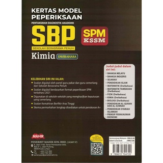 [PM] KERTAS MODEL PEPERIKSAAN SPM SBP KIMIA 2022  Shopee Malaysia