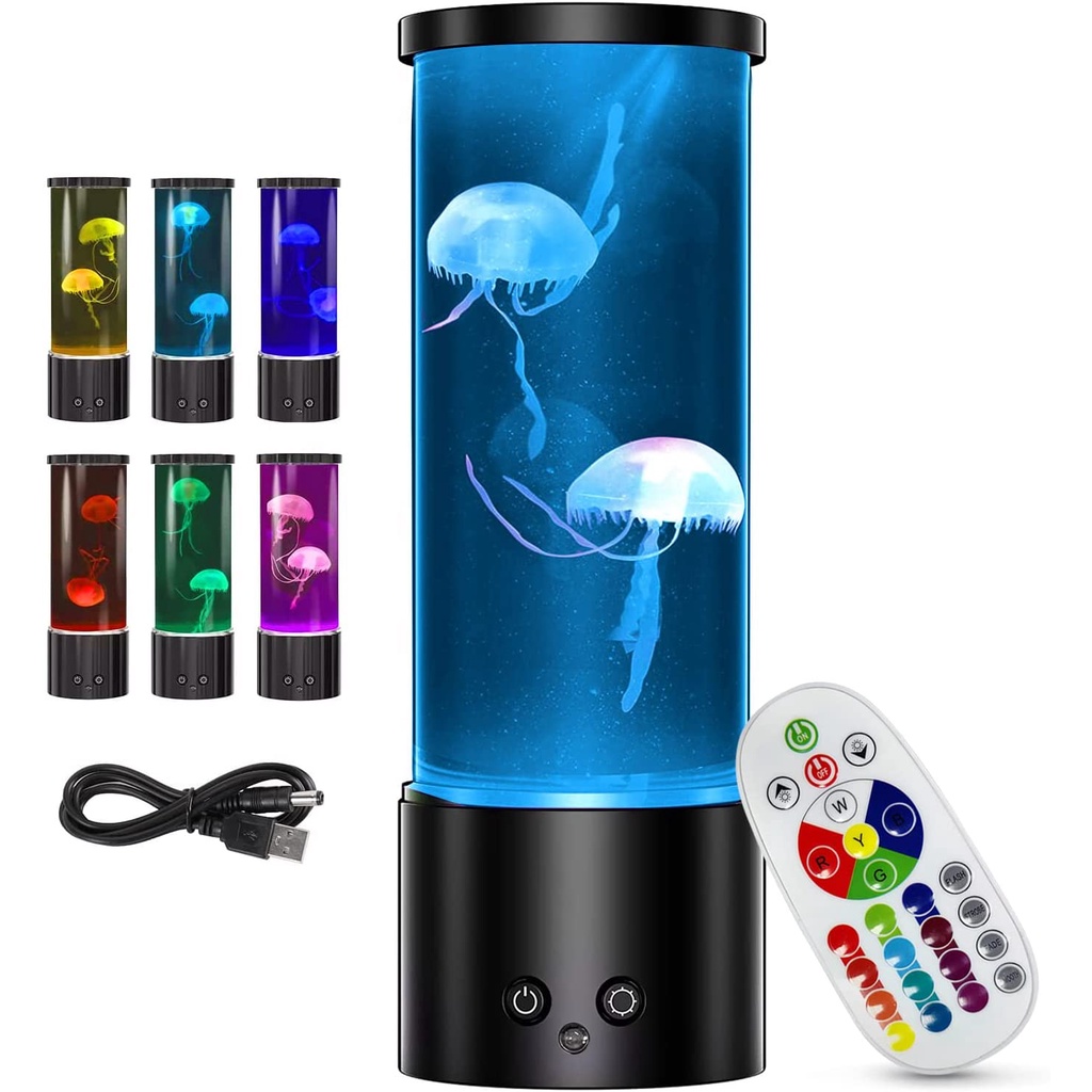 Silent Jellyfish Lamp Jellyfish Lava Lamp Led With 17 Color Changing Light 2 Jellyfish Lamp