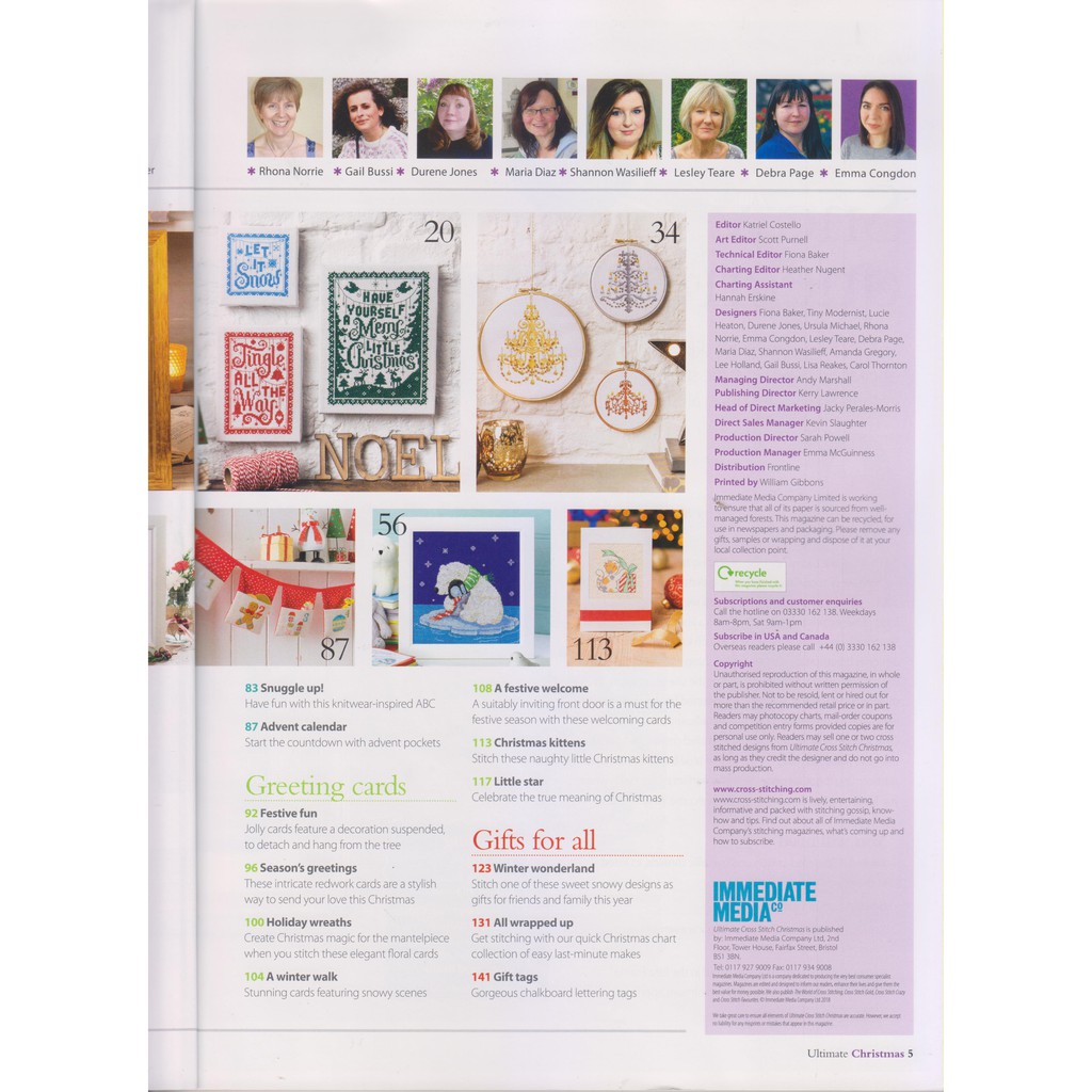 Ultimate Cross Stitch Christmas Magazine Issue 18 Volume 19 Shopee Malaysia