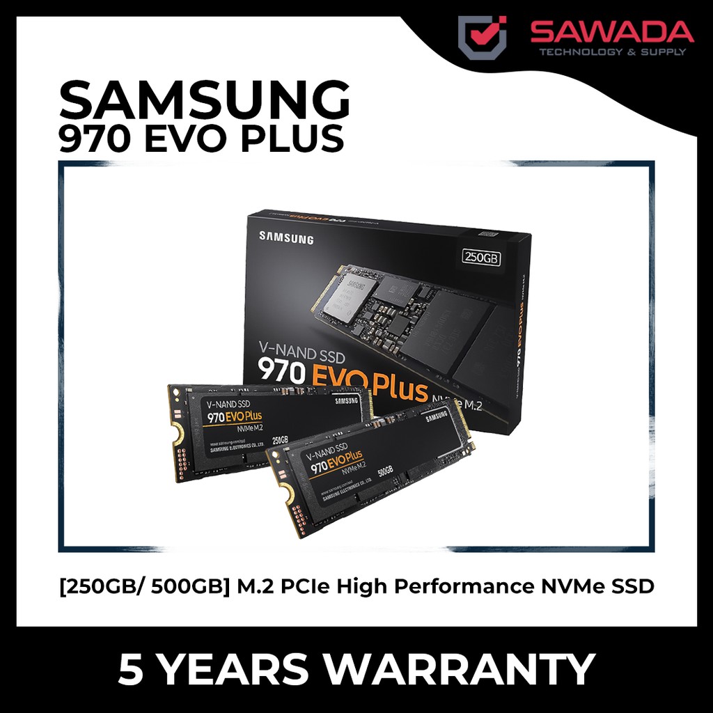 Samsung 970 Evo Plus 250gb 500gb M 2 Pcie High Performance Nvme Ssd Shopee Malaysia