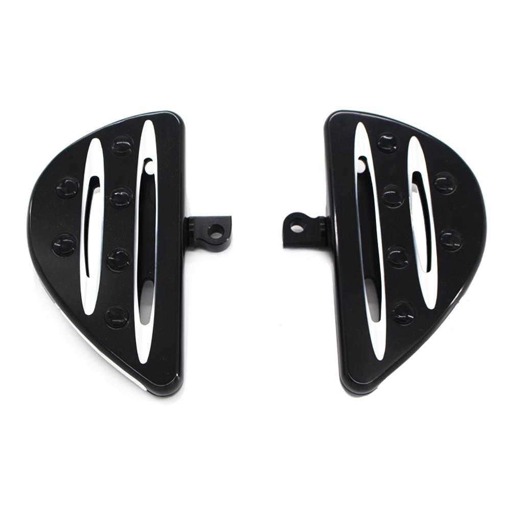 MT Black Edge Cut Rear View Side Mirrors For Harley Sportster Softail Tour Dyna