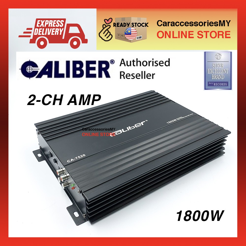 CALIBER PRE AMP 2 CHANNEL HIGH POWER CAR AMPLIFIER CAR AUDIO SYSTEM PROTON PERODUA CA-7520