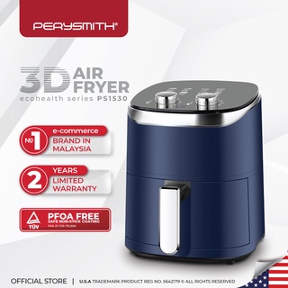 PerySmith 3D Air Fryer Ecohealth II Series PS1530 Blue Design (4.2L)