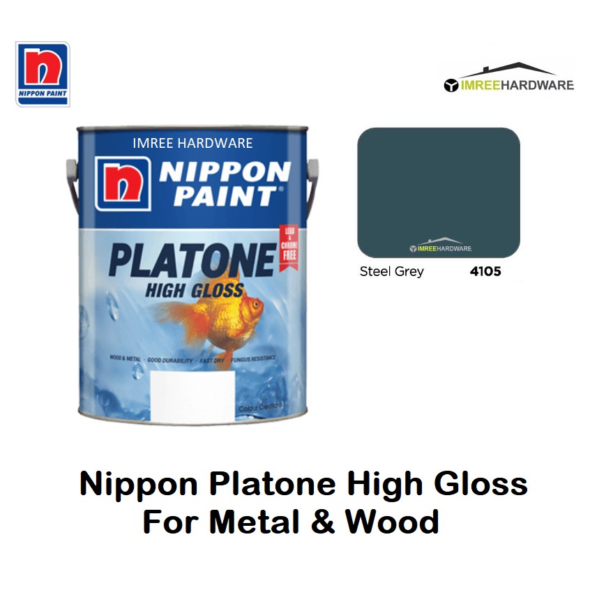NIPPON Platone High Gloss Grey For Wood Metal 