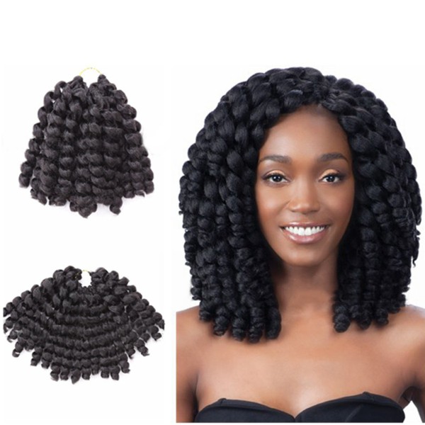 Women Fashion Crochet Braid Synthetic Hair Extensions Curly Hair