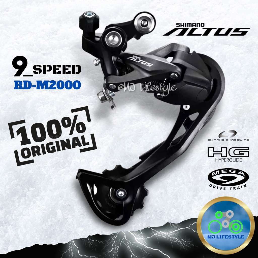 🔥100% Original Shimano Altus 9 Speed Bicycle Rear Derailleur RD M2000 ...