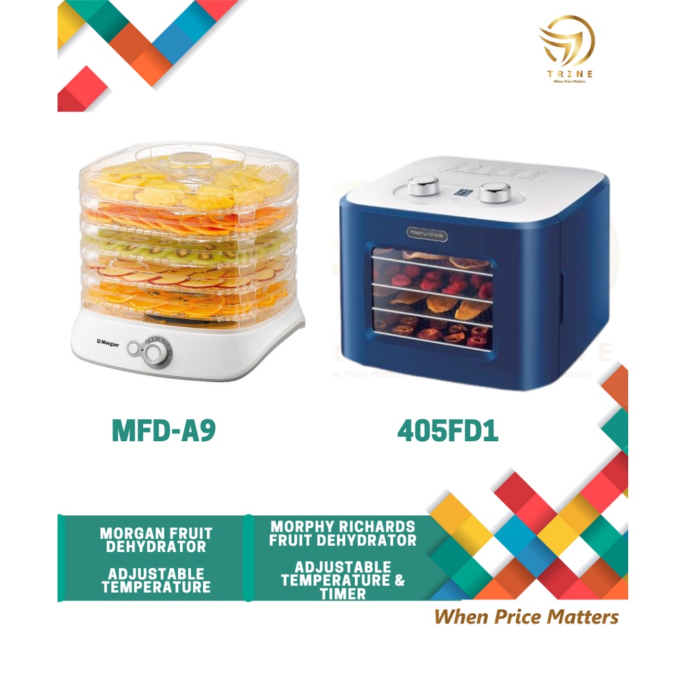 Morgan Food Dehydrator Penyahhidratan Makanan MFD-A9 MFDA9/ Morphy Richards Food Dehydrator Dried Fruit 405FD1