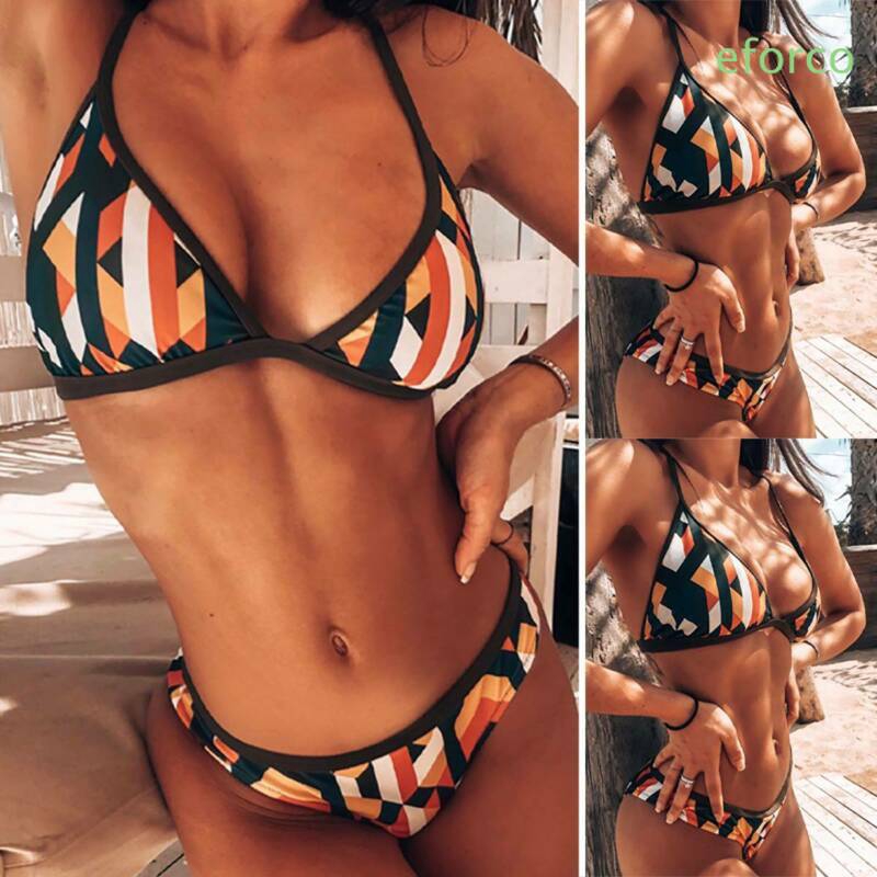 halter neck padded bikini