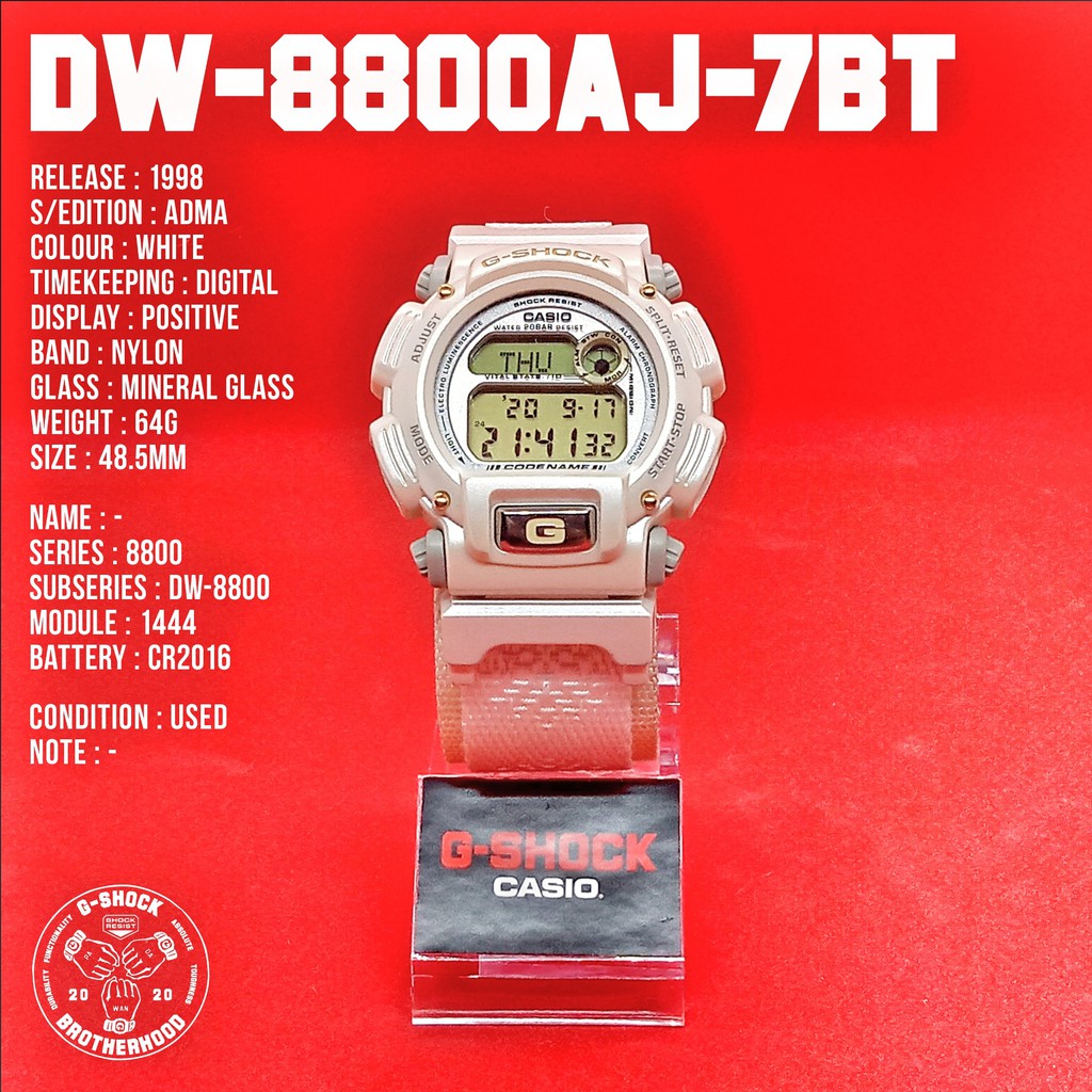Casio G-Shock Dw-8800Aj-7Bt (Codename Adma) | Shopee Malaysia