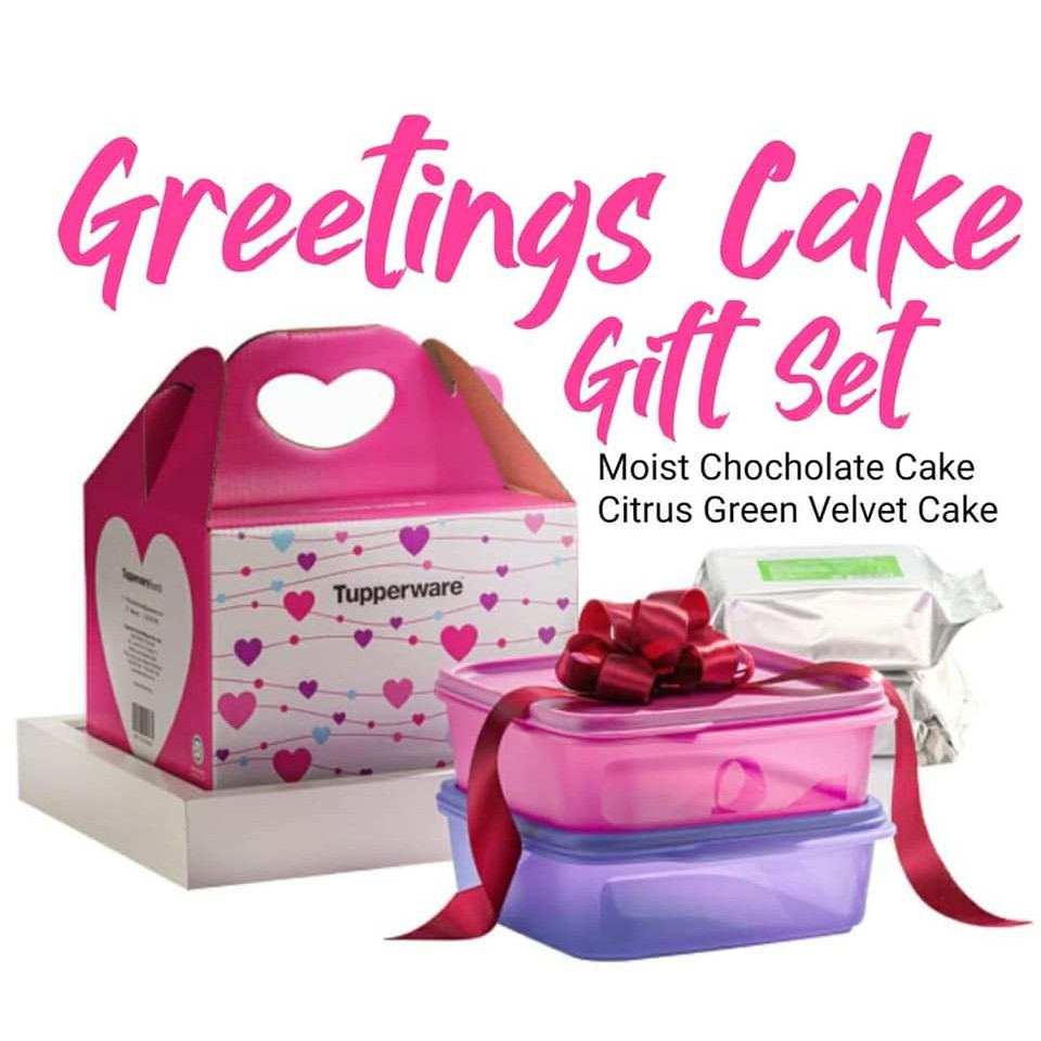 Kek Tupperware bersama Bekas  - Gift 2 cakes + 2 set smart saver 1.1 Liter