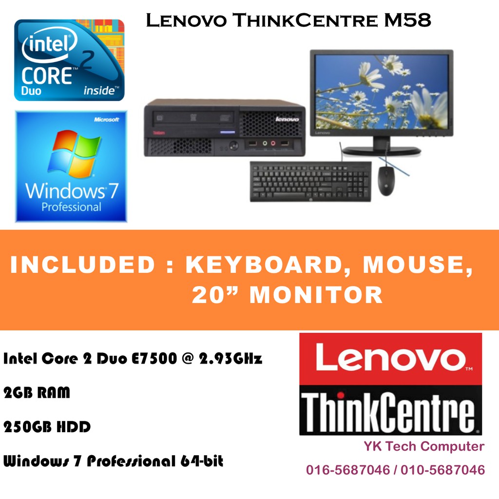 lenovo thinkcentre m58 desktop