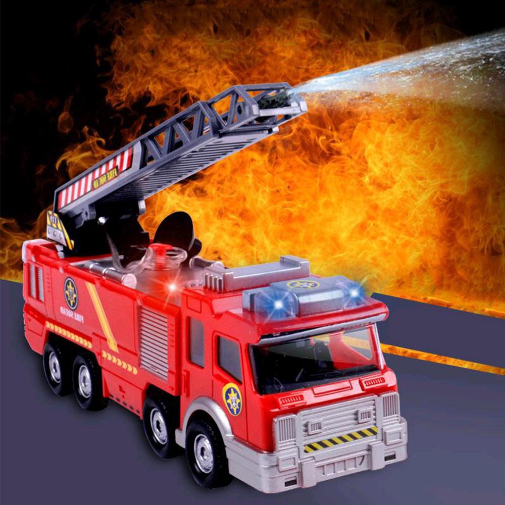 fire truck shooting water