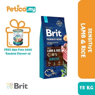 brit premium sensitive lamb & rice