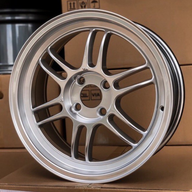 New Enkei Rpf 1 Original Cutting Face1 With Hyper Silver Finishing 15 16 Pcd 4x100 Shopee Malaysia