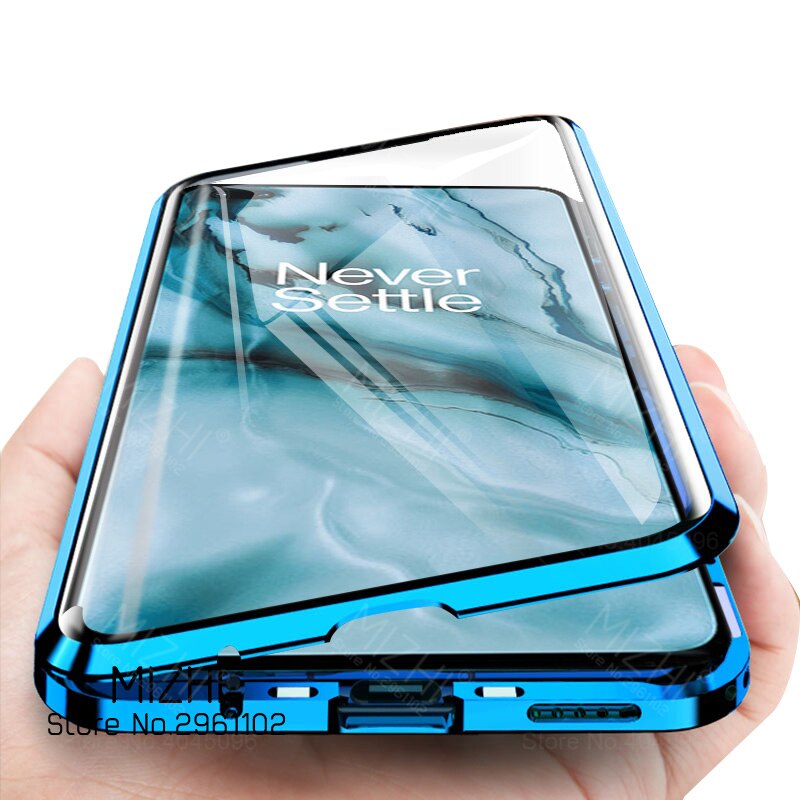 360 Double Sided Glass Case For Oneplus Nord 5g Magnetic Metal Back Cover For One Plus 1 Nord Casing Shopee Malaysia