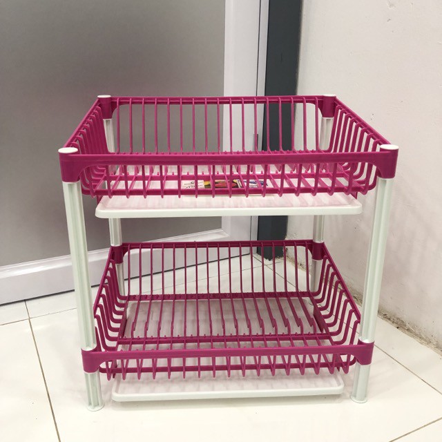 AppleLady 2 Tier Dish Drainer Rak  Pinggan  Shopee Malaysia