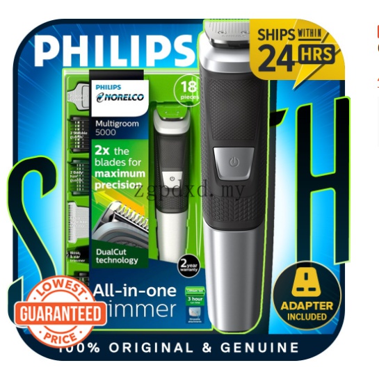 100% Original Philips Norelco Multigroom Series 3000/5000/7000 Multipurpose Electric Shaver MG3750 / MG5750/ MG7750, All-in-one Trimmer Men's Rechargeable