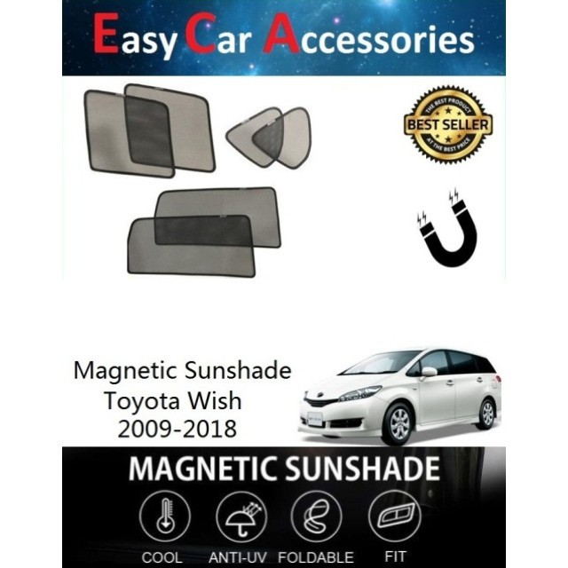 Toyota Wish 2010-2018 Fit Magnetic Sunshade 【6/7pcs】 | Shopee Malaysia