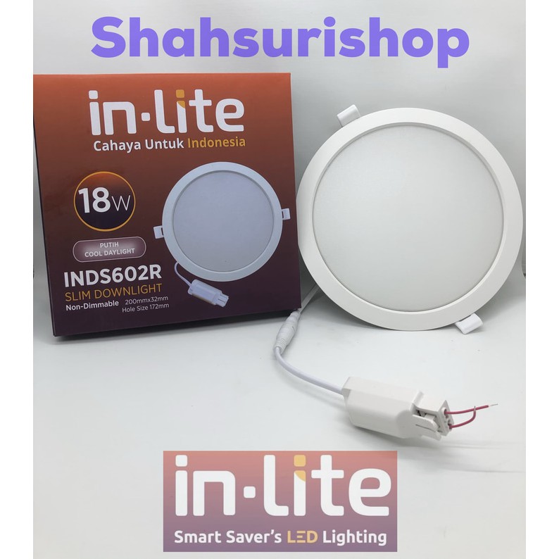 In-lite LED PANEL DOWNLIGHT LIGHT 18W 18 W WATT INDS 602 R 200x32 MM